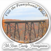 Souvenir Kinzua Bridge State Park McKean County PA Sticker (Voorkant)