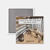 Souvenir Magnet: Lewis & Clark Nat'l Historic Park Magneet (Voorkant / Achterkant)
