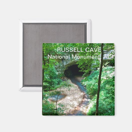 Souvenir Magnet-Russell Cave Nationaal Monument Magneet (Voorkant / Achterkant)