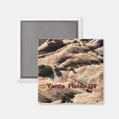 Souvenir Magnet: Yants Flats, St. George, UT Magneet (Voorkant / Achterkant)