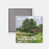Souvenir Magnets: Lewis & Clark Nat'l Historic Pk Magneet (Voorkant / Achterkant)