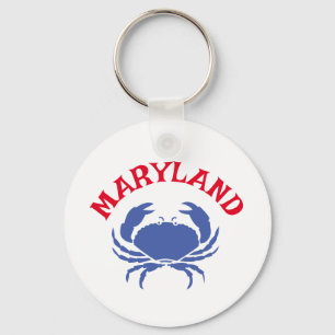 Souvenir Maryland Blue Crab Travel Rood Wit Blauw Sleutelhanger