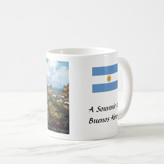 Souvenir Mok - Buenos Aires, Argentinië. (Voorkant rechts)