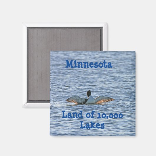 Souvenir of Minnesota Magneet (Voorkant / Achterkant)