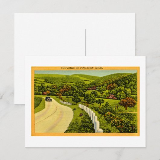 Souvenir of Pickney, MI  Briefkaart (Voorkant / Achterkant)