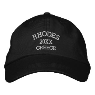 Souvenir of Rhodes Greece Embroided Baseball Pet