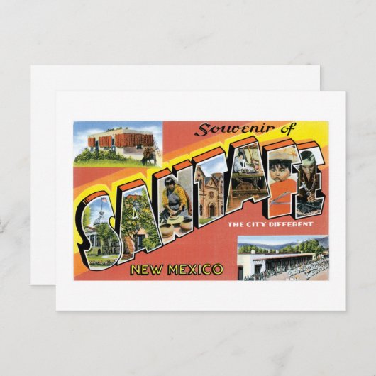 Souvenir of Santa Fe, New Mexico Briefkaart (Voorkant / Achterkant)