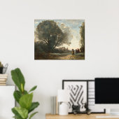 Souvenir of Terrace, Jean-Baptiste-Corot Fine Art Poster (Thuiskantoor)