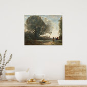 Souvenir of Terrace, Jean-Baptiste-Corot Fine Art Poster (Keuken)