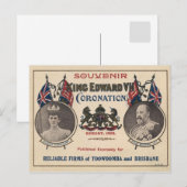 Souvenir of the Coronation of Edward VII Briefkaart (Voorkant / Achterkant)