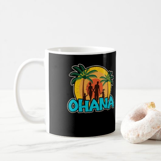Souvenir Ohana op de Hawaiiaanse eilanden Koffiemok (Met donut)