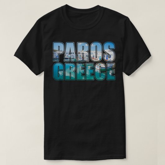 Souvenir Paros Griekenland T-shirt (Design voorkant)