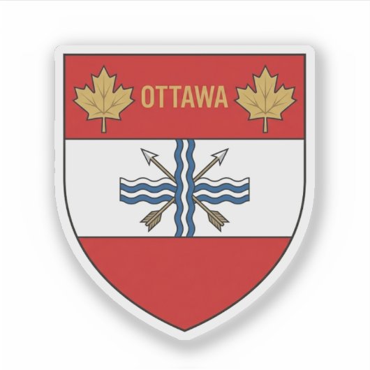 Souvenir Schild van Ottawa, Canada Sticker (Voorkant)
