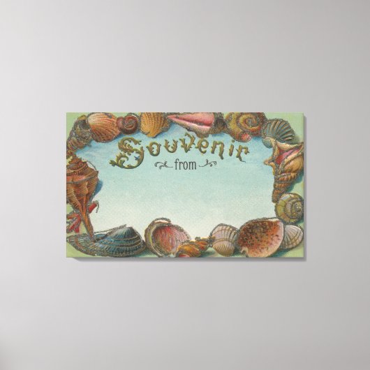 Souvenir uit #1 - om het even welke stad, staat canvas afdruk (Voorkant)