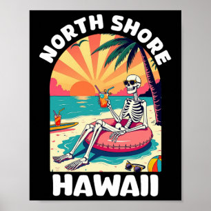 Souvenir uit North Shore Oahu Hawaii Hawaiaans Sur Poster