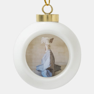 Souvenir van de Vleugeloze Nike van Samothrake Keramische Bal Ornament