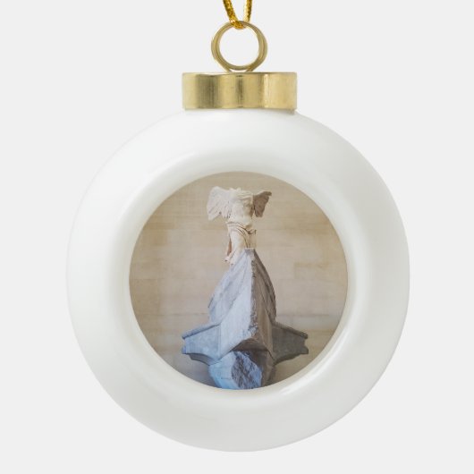 Souvenir van de Vleugeloze Nike van Samothrake Keramische Bal Ornament (Voorkant)