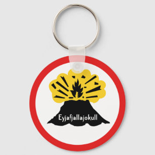 Souvenir van Eyjafjallajokull Uw Volcano Keyring Sleutelhanger