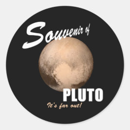 Souvenir van Pluto Ronde Sticker