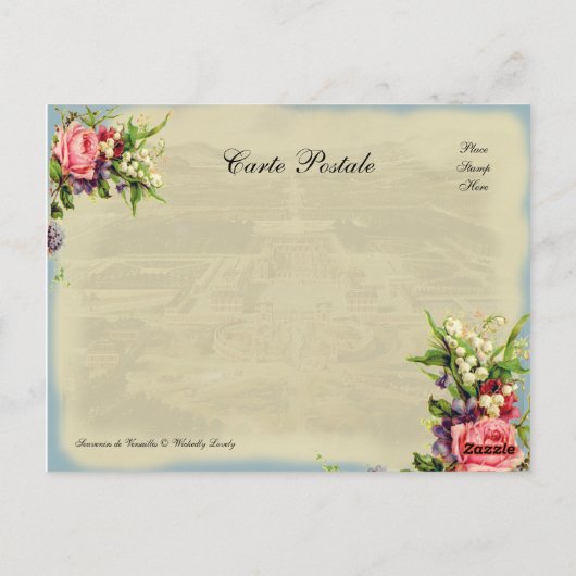 Souvenirs de Versailles Briefkaart (Achterkant)