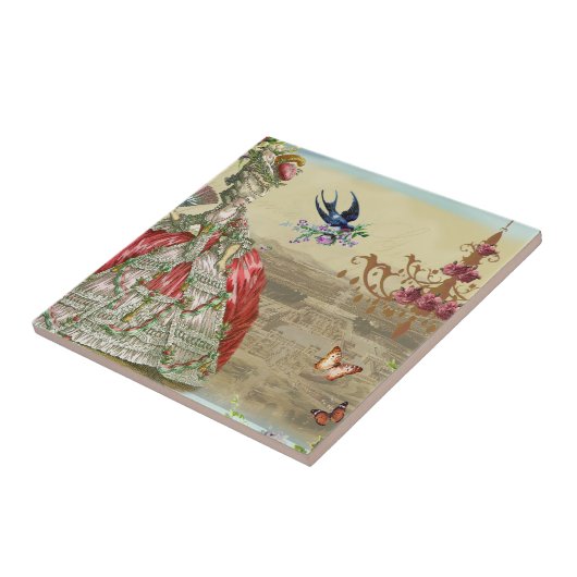 Souvenirs de Versailles Tegeltje (Zijkant)