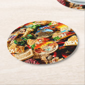 Souvenirs uit Rome Ronde Kartonnen Onderzetter (Gebogen)