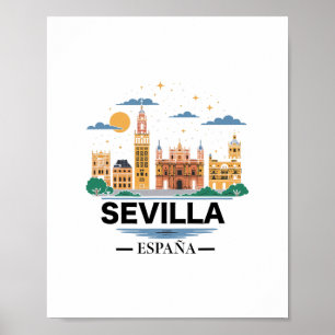 Souvenirs uit Sevilla Spanje From Sevilla España S Poster