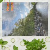 Souvenirs van Amsterdam, Singel Canal Uitzicht Theedoek (Gevouwen)