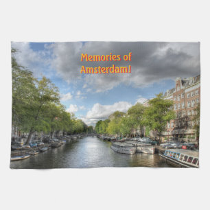 Souvenirs van Amsterdam, Singel Canal Uitzicht Theedoek