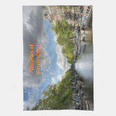 Souvenirs van Amsterdam, Singel Canal Uitzicht Theedoek (Verticaal)