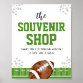 Souvenirwinkel Football Verjaardagsgunsten Teken Poster (Voorkant)