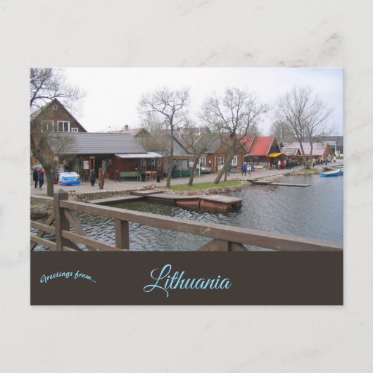 Souvenirwinkels in Trakai Litouwen Briefkaart (Voorkant)