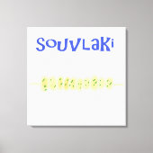 souvlaki grieks eten schilderen kunst canvas afdruk (Voorkant)