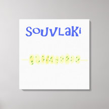 souvlaki grieks eten schilderen kunst