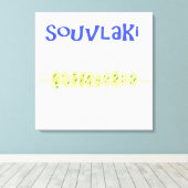 souvlaki grieks eten schilderen kunst canvas afdruk (Insitu (Houten vloer))