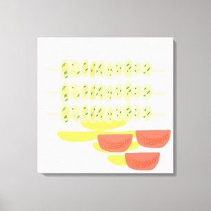 souvlaki grieks eten schilderen kunst canvas afdruk
