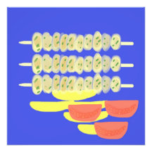 souvlaki grieks eten schilderen kunst