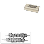 Souvlaki Meat Pork Skewer Greek Fast Food Griekenl Rubberstempel (Gestempeld)