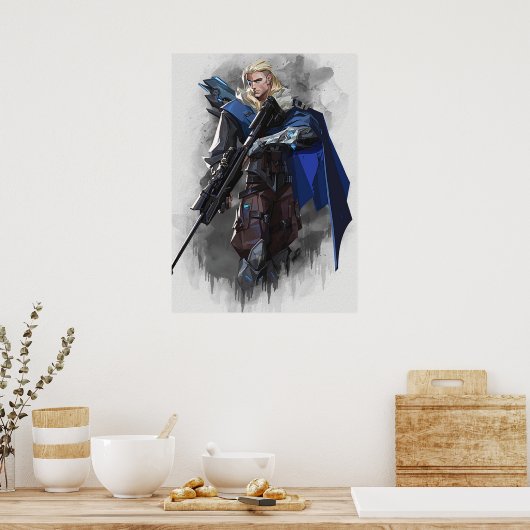 Sova-poster voor valorantkunst poster (Keuken)