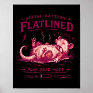 Soverheidsagentschap Batterij Platgeslagen Spelen Poster