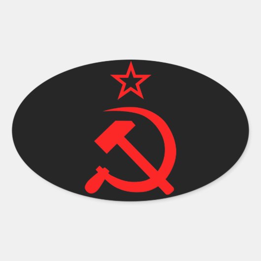 Soviet 2 ovale sticker (Voorkant)
