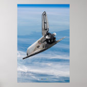 Soviet Buran Shuttle boven de planeet aarde Poster (Voorkant)