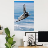 Soviet Buran Shuttle Over the Planet Earth Poster (Thuiskantoor)
