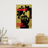 Soviet Health & Safety Poster Remember! Machines (Keuken)