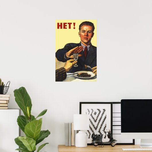 Soviet "No To Alcohol" Poster (Thuiskantoor)