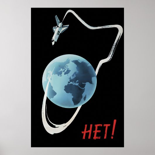 Soviet Poster No to war in space (Voorkant)