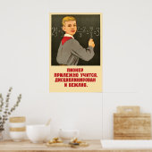 Soviet Propaganda Poster A pioneer is a diligent (Keuken)