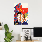 Soviet Propaganda Poster Army School of (Thuiskantoor)