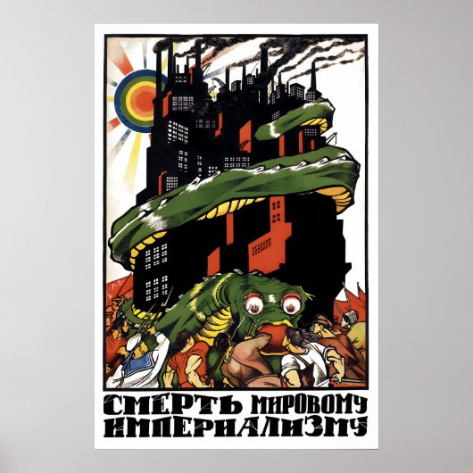 Soviet Propaganda Poster Death of international (Voorkant)
