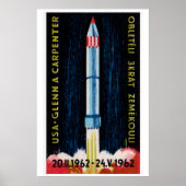 Soviet Rocket Launch 1962 Astronaut - Matchbox Poster (Voorkant)